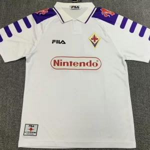 Fiorentina 1998-99 Away White Retro Jersey
