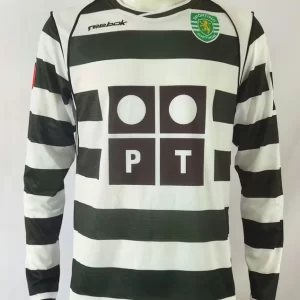 Sporting Lisbon 2001-03 Home Long Sleeve Retro Jersey