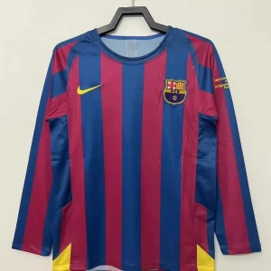 Barcelona 2005-06 Home Champions League Long Sleeve Retro Jersey