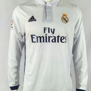 Real Madrid 2016-17 Home Long Sleeve Retro Jersey
