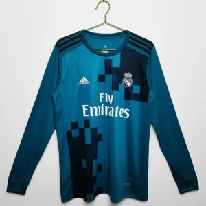 Real Madrid 2017-18 Second Away Long Sleeve Retro Jersey