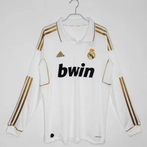Real Madrid 2011-12 Home Long Sleeve Retro Jersey
