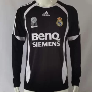 Real Madrid 2006-07 Black Long Sleeve Retro Jersey