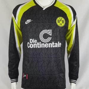 Borussia Dortmund 1995-96 Away Black Long Sleeve Retro Jersey