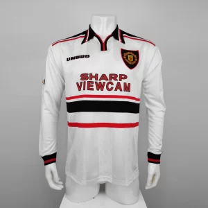 Manchester United 1998-99 Long Sleeve White Retro Jersey