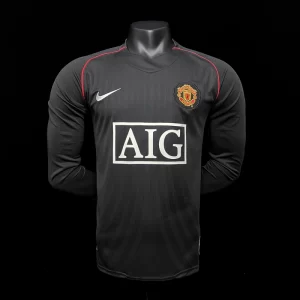 Manchester United 2007-08 Long Sleeve Away Retro Jersey