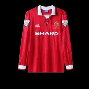Manchester United 1992-93 Champion Long Sleeve Home Retro Jersey