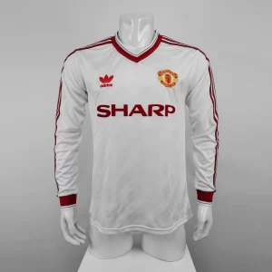 Manchester United 1986-87 Long Sleeve White Retro Jersey