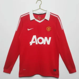 Manchester United 2010-11 Home Long Sleeve Retro Jersey