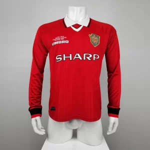 Manchester United 1999-00 Long Sleeve Home Retro Jersey