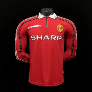 Manchester United 1998-99 Long Sleeve Home Retro Jersey