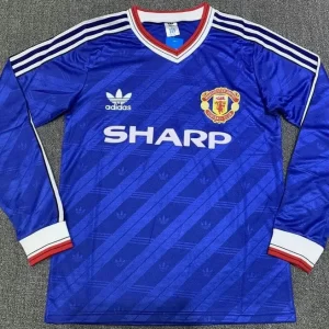 Manchester United 1986-88 Away Long Sleeve Retro Jersey