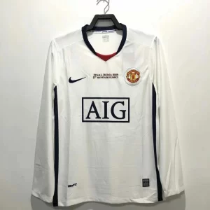 Manchester United 2008-09 Away Champions League Long Sleeve Retro Jersey