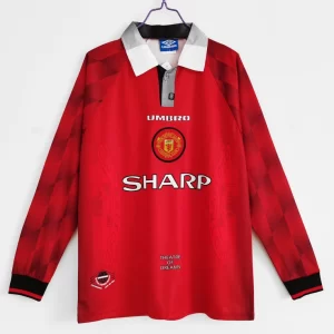 Manchester United 1996-97 Long Sleeve Home Retro Jersey