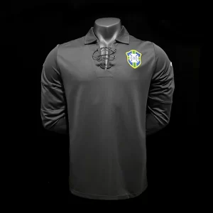 Brazil 2004-05 Special Edition Black Long Sleeve Retro Jersey