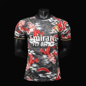 Real Madrid 2024-25 Black and Red Dragon Special Edition Jersey Player Version