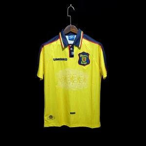 Scotland 1996-98 Yellow Away Retro Jersey