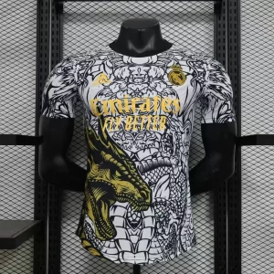 Real Madrid 2024-25 Gold Dragon Special Edition Jersey Player Version