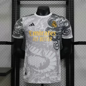 Real Madrid 2024-25 White and Black Dragon Special Edition Jersey Player Version