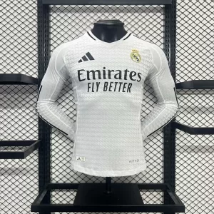 Real Madrid 2024-25 Home Long Sleeve Jersey Player Version