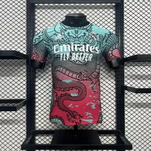 Real Madrid 2024-25 Teal and Pink Dragon Special Edition Jersey Player Version