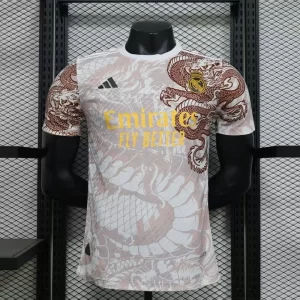 Real Madrid 2024-25 White and Red Dragon Special Edition Jersey Player Version