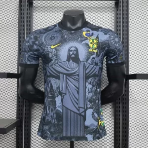 Brazil 2024-25 Christ the Redeemer Black and Grey Special Edition Jersey Player Version