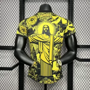 Brazil 2024-25 Christ the Redeemer Yellow and Black Special Edition Jersey Player Version