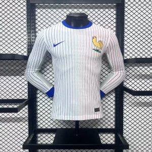 France 2024-25 Euro Away Long Sleeves Jersey Player Version