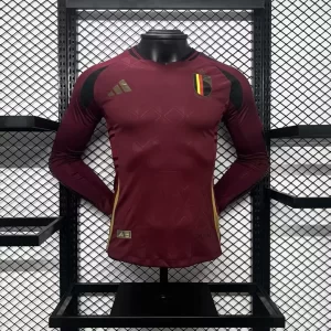 Belgium 2024-25 Home Long Sleeves Jersey Player Version