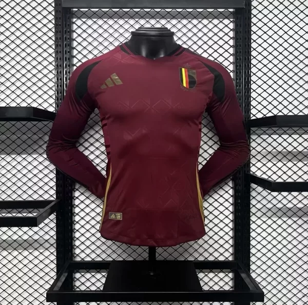 Belgium 2024-25 Home Long Sleeves Jersey Player Version