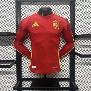 Spain 2024-25 Home Long Sleeve Jersey Player Version