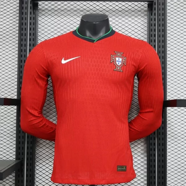 Portugal 2024-25 Home Long Sleeve Jersey Player Version