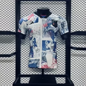 Japan 2024-25 Colorful Manga Red and Blue Special Edition Jersey Player Version