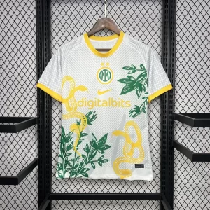 Inter Milan 2024-25 Yellow and White Special Edition Jersey Fan Version