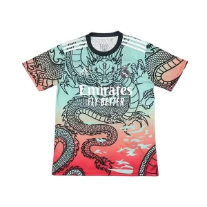Real Madrid 2024-25 Teal and Pink Dragon Special Edition Jersey Fan Version