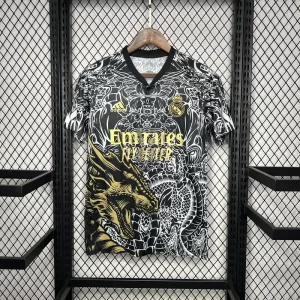 Real Madrid 2024-25 Gold Dragon Special Edition Jersey Fan Version