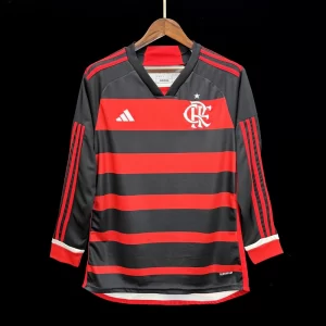 Flamengo 2024-25 Home Long Sleeve Jersey Fan Version