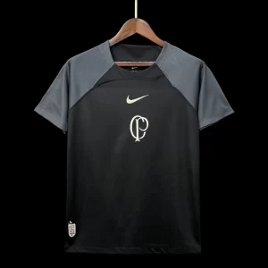 Corinthians 2024-25 Pre-match Training Black Jersey Fan Version