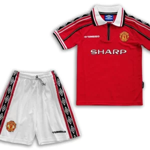 Manchester United 1998-99 Retro Home Kids Kit
