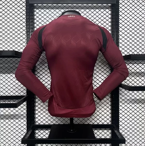 Belgium 2024-25 Home Long Sleeves Jersey Player Version - Image 2