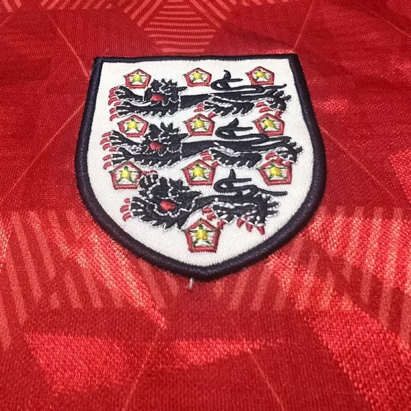 England 1990-91 Red Retro Jersey - Image 5