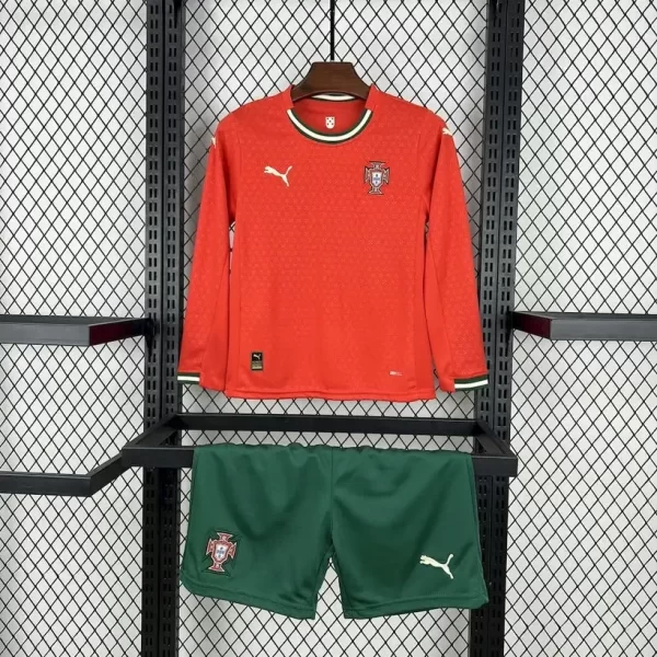 Portugal 2025-26 Home Long Sleeves Kids Kit