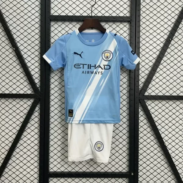 Manchester City 2025-26 Home Kids Kit