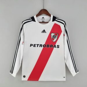 River Plate 2009-10 Long Sleeve Home Retro Jersey