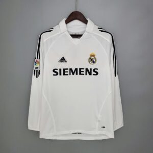 Real Madrid 2005-06 Home Long Sleeve Retro Jersey