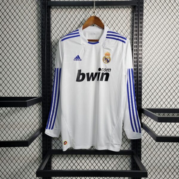 Real Madrid 2010-11 Home Long Sleeve Retro Jersey