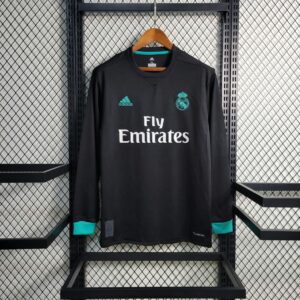 Real Madrid 2017-18 Away Long Sleeve Retro Jersey