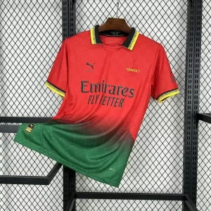 AC Milan 2025-26 Co-Branded Diavoli OFF-WHITE Red & Green Jersey Fan Version