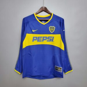 Boca Juniors 2003-04 Home Long Sleeve Retro Jersey